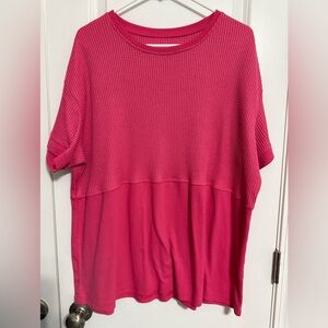 Women's Pink Short Sleeve Top